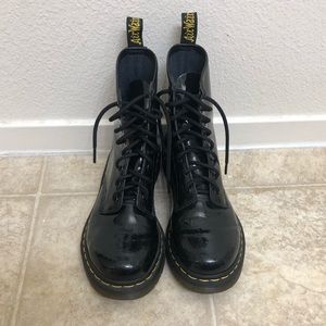 Dr/Doc Martens Black Leather Combat Boots